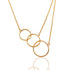 3 Tier Rings Gold Necklace - Silverings