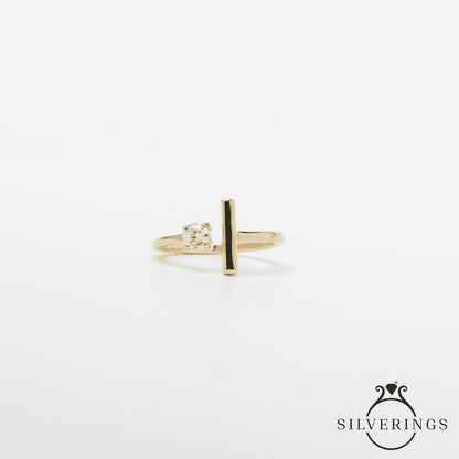 Bardot Gold Zircon Ring - Silverings