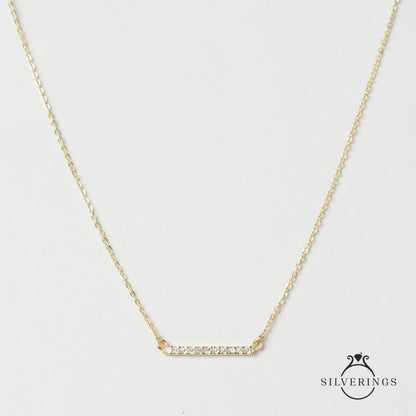 Bling Bar Zircon Necklace - Silverings