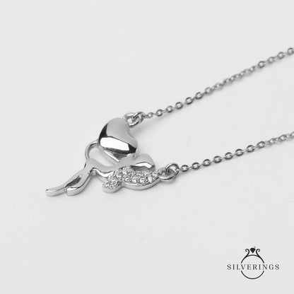 Carrying Your Heart Zircon Necklace - Silverings