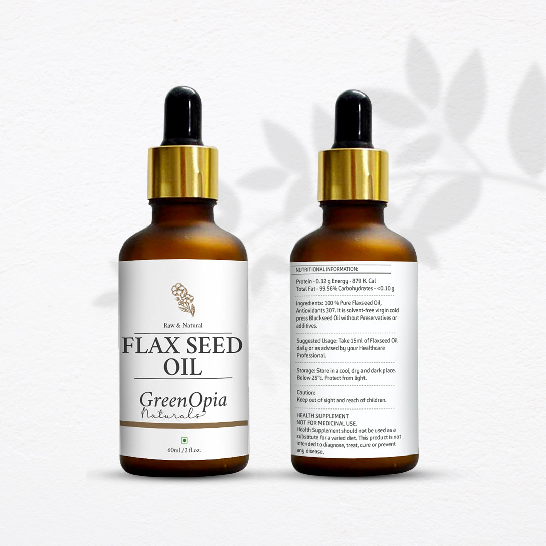 Buy Cold Pressed Flaxseed Oil Online for Hair | The Minies - GreenOpia Naturals