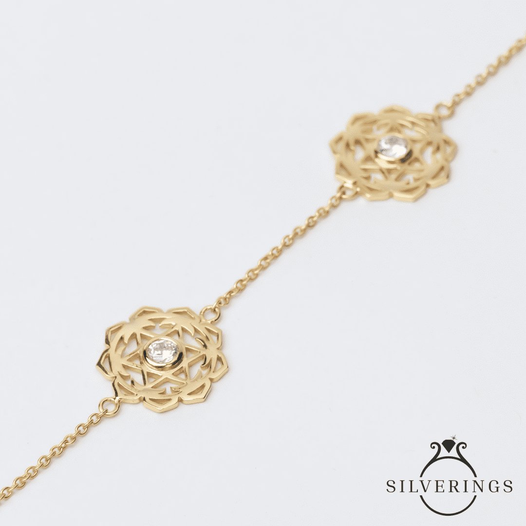 Flower Fairy Gold Bracelet - Silverings