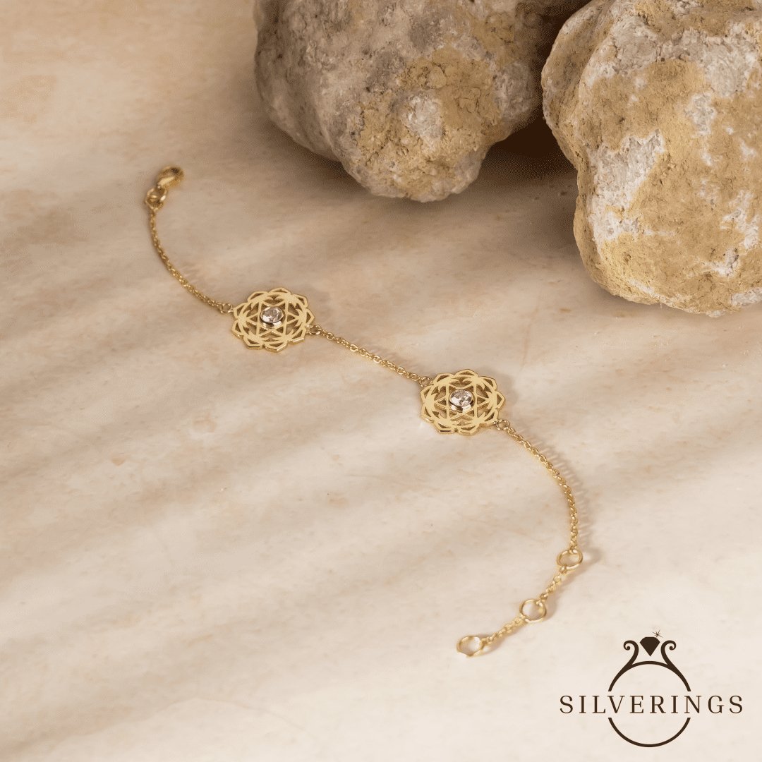 Flower Fairy Gold Bracelet - Silverings