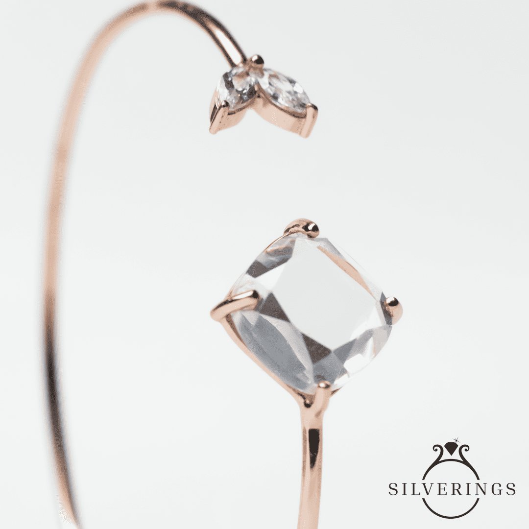 Holy stone Rose Gold Zircon Adjustable Bracelet - Silverings