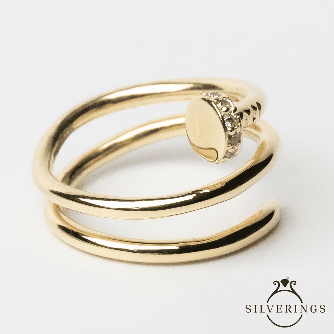 Nailed it 2.0 Gold Zircon Ring - Silverings