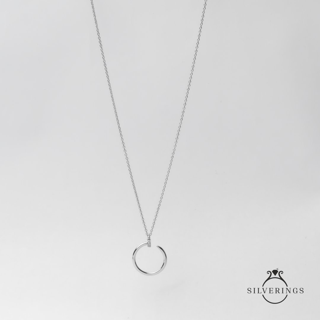 Nailed it Silver Zircon Necklace - Silverings