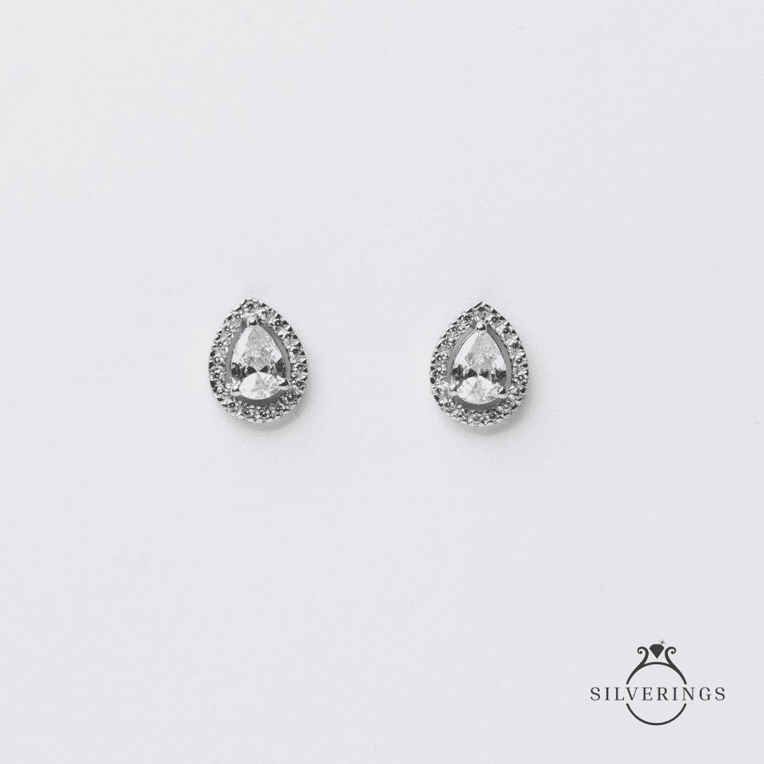 Solitaire Drops Gold Earring - Silverings
