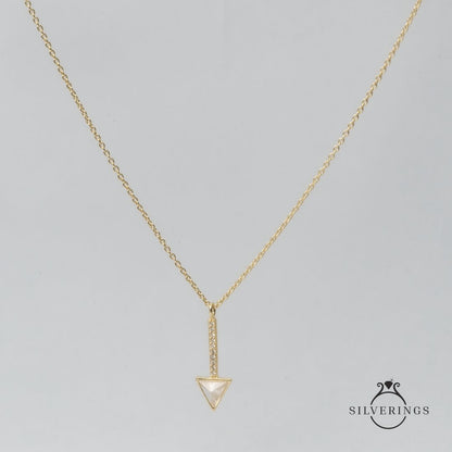 That’s the Right Way Gold Zircon Necklace - Silverings
