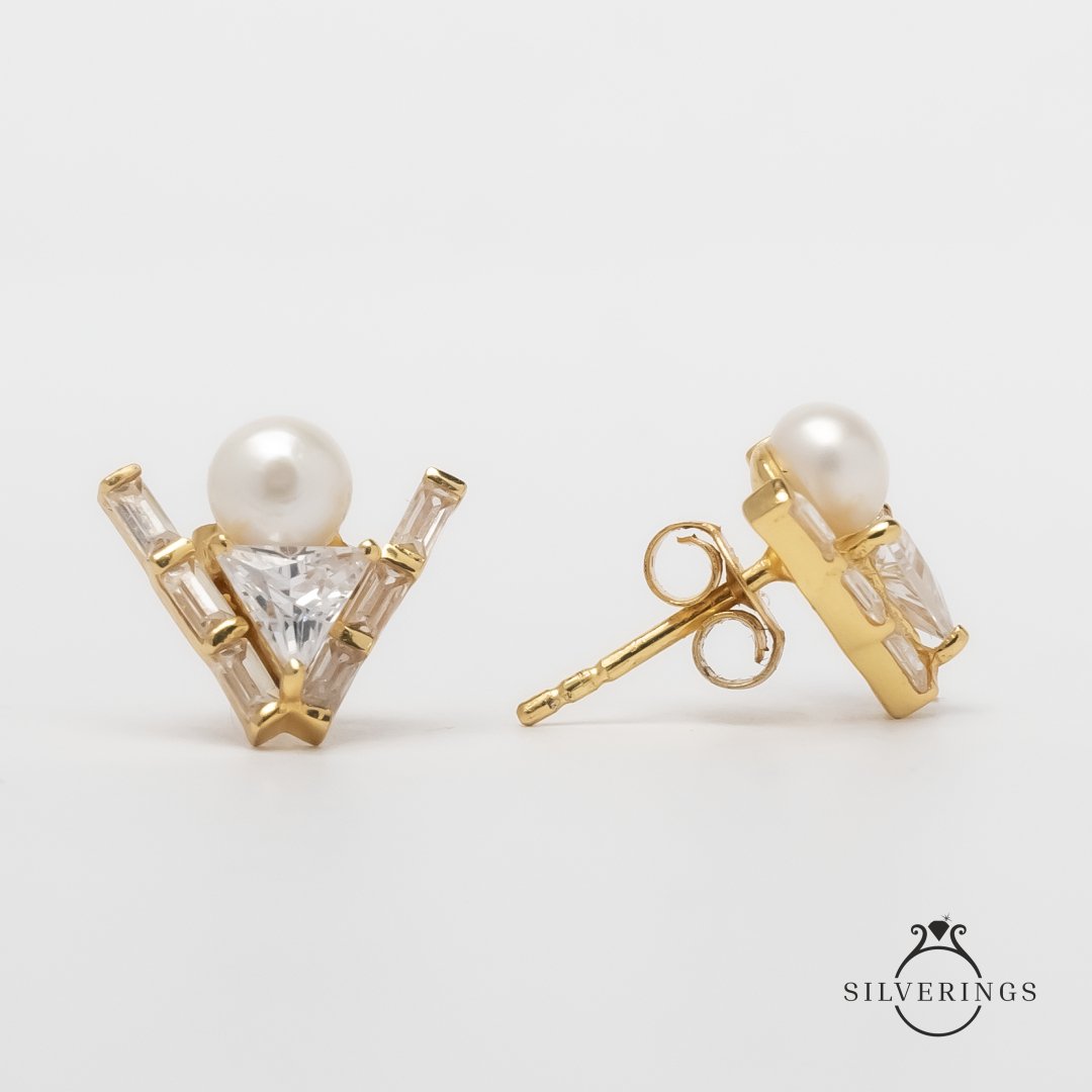The Gatsby Pearl Earrings - Silverings